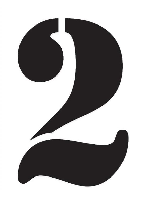 Цифра 2 трафарет