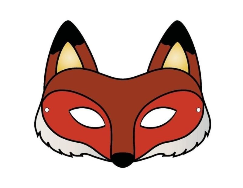 Маска лиса для детей