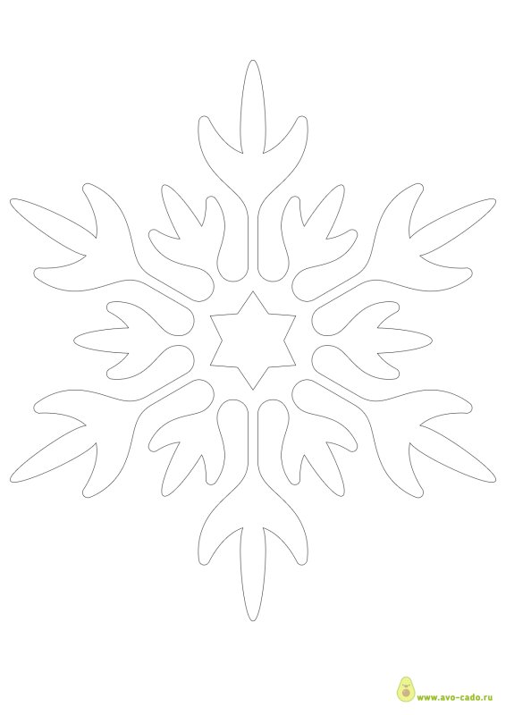 Трафарет «снежинки»