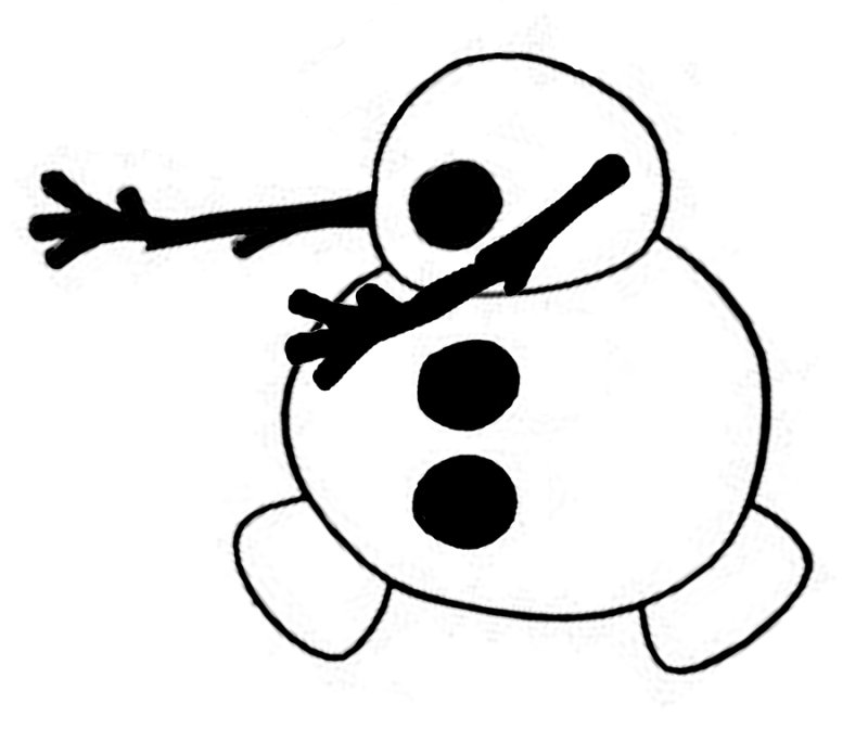 Снеговик для вырезания
