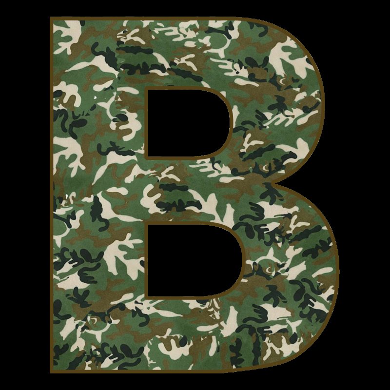 Буквы цвета камуфляж