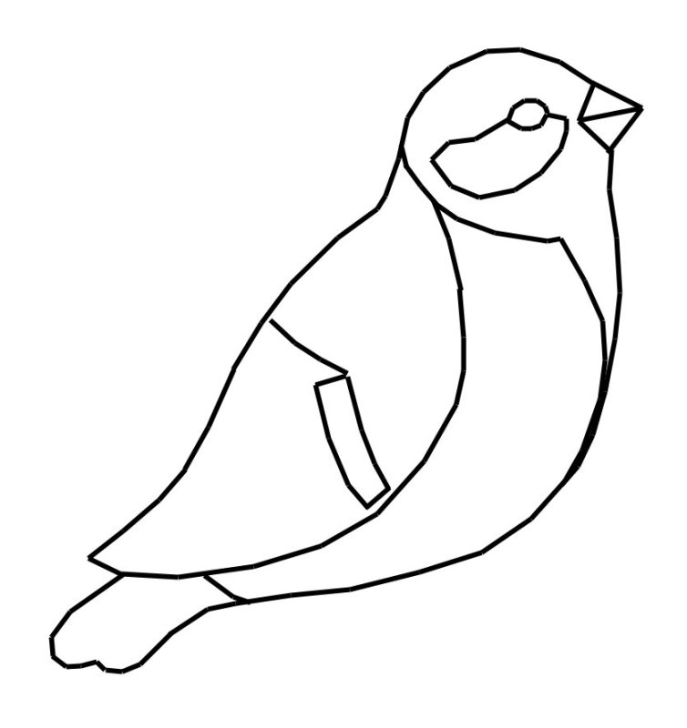 Трафареты для брошки Снегирь