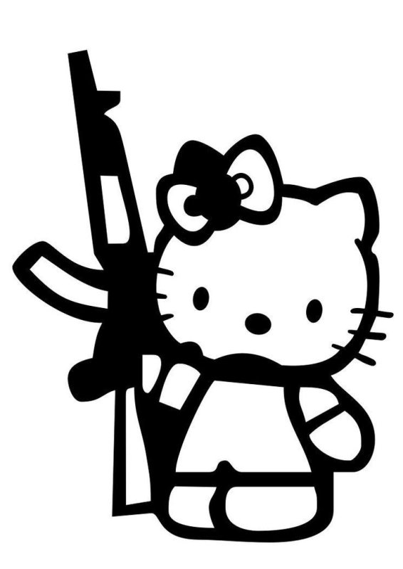Трафарет Хелло Китти