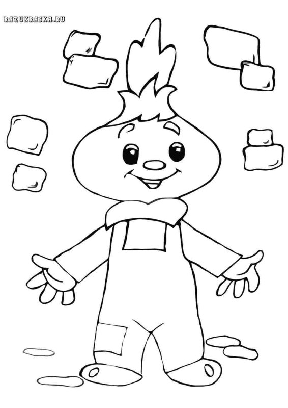 Приключения Чиполлино раскраска