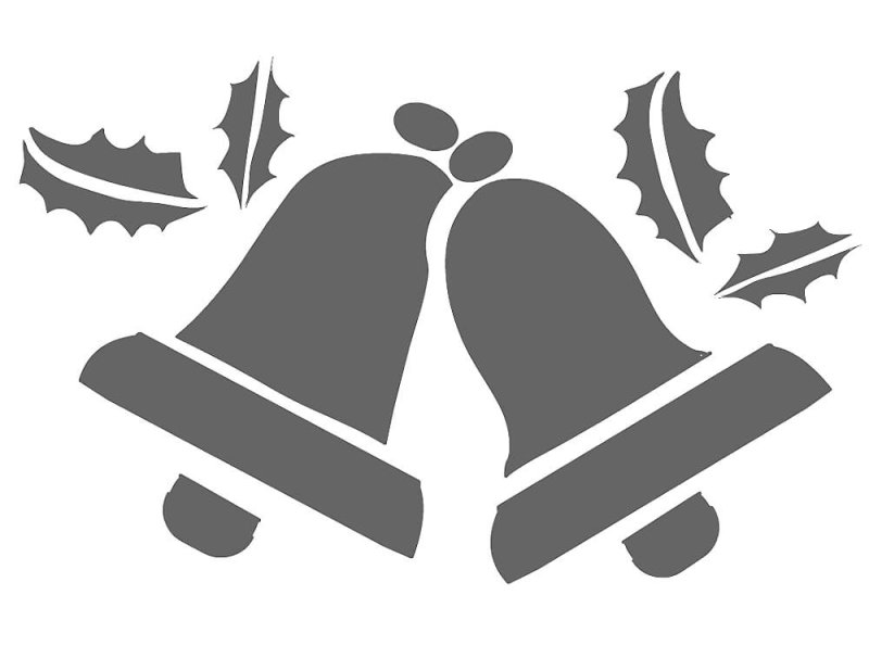 Шаблон колокольчика для аппликации