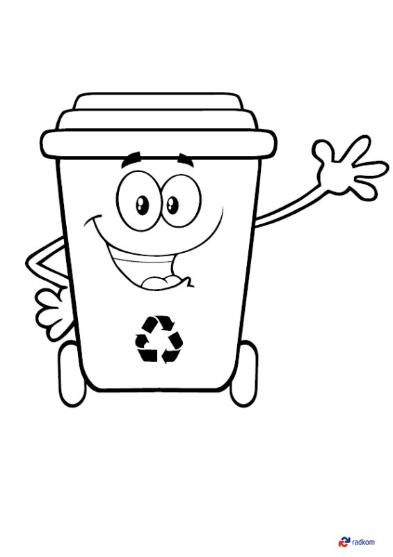 Мусорный контейнер раскраска