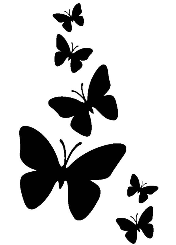 Трафареты бабочки