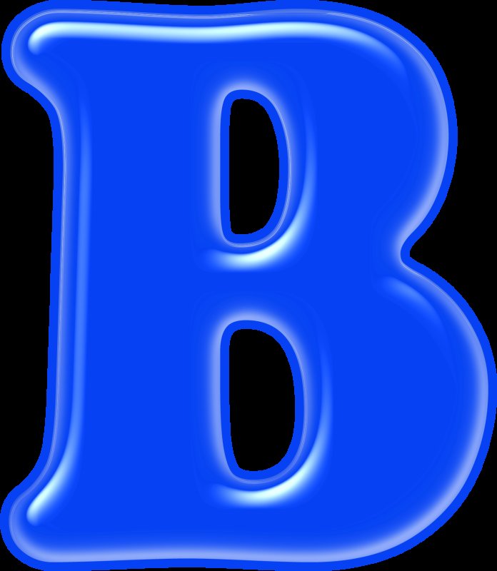 Буквы синие