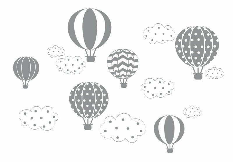 Трафарет воздушного шарика на стену