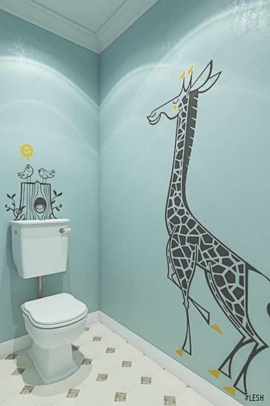 Трафареты для стен в ванной