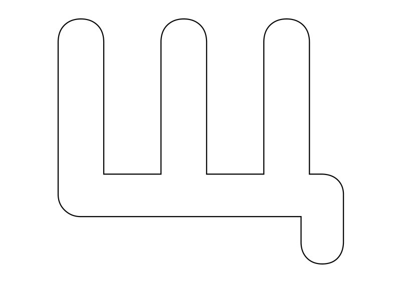 Буква щ трафарет