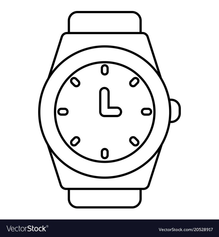 Часы наручные раскраска для детей