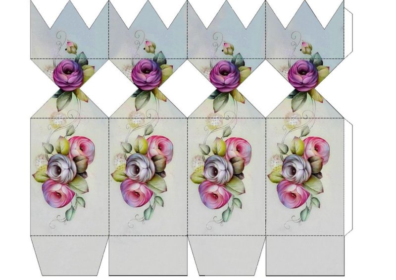 Макет коробочки для конфет