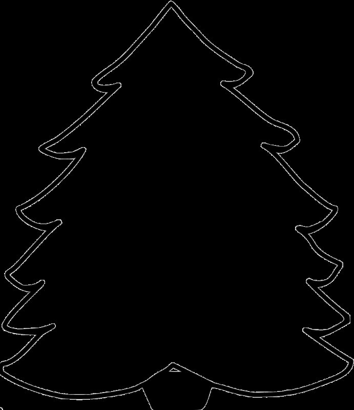 Елочка трафарет