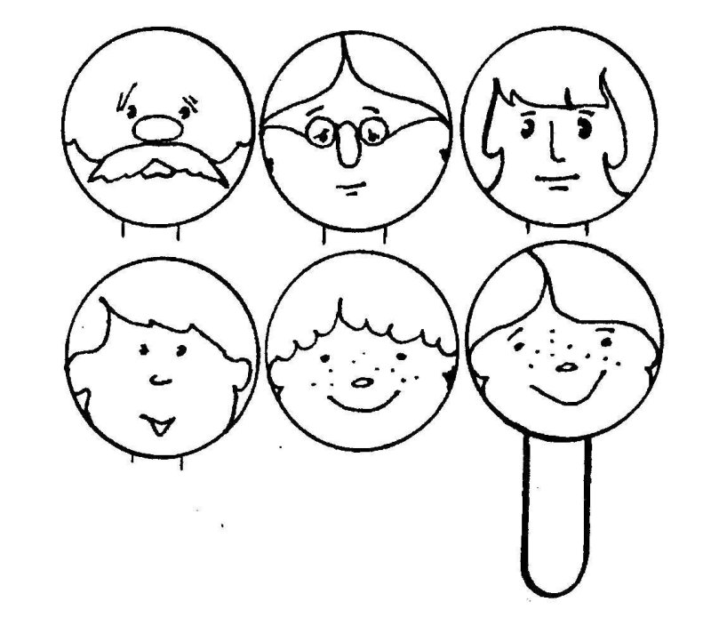 Лица семьи раскраска