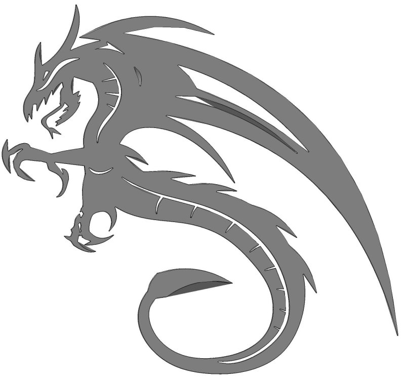 Дракон трафарет для рисования