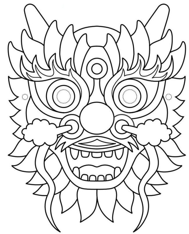 Новогодняя маска дракона