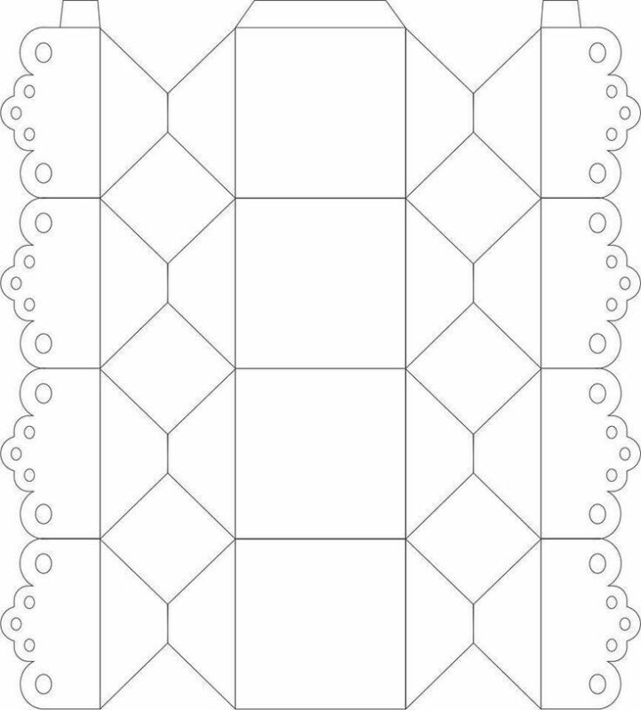 Макет коробочки для конфет