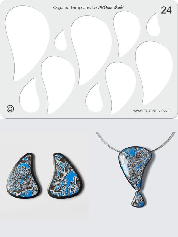 Серьги из шаблона