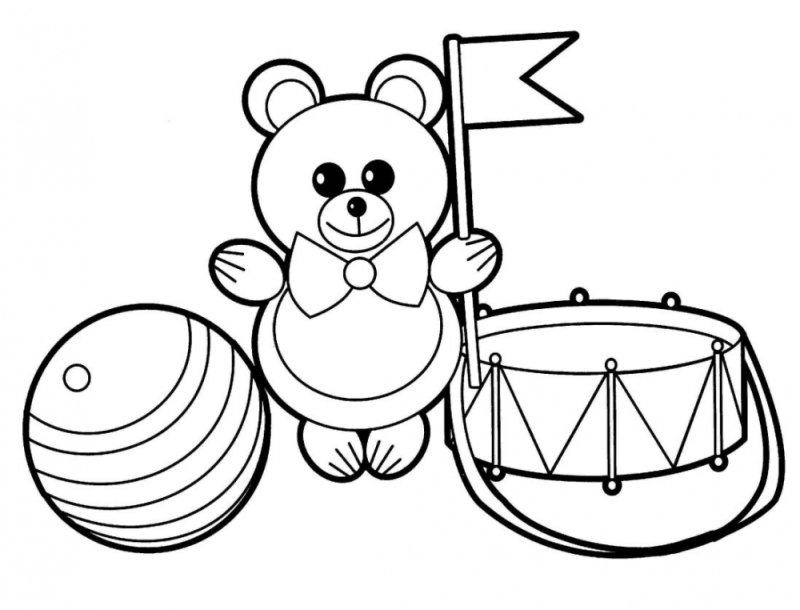 Раскраски детские игрушки