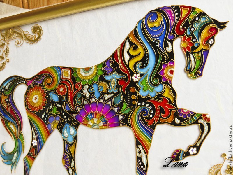 Стиль витраж животные