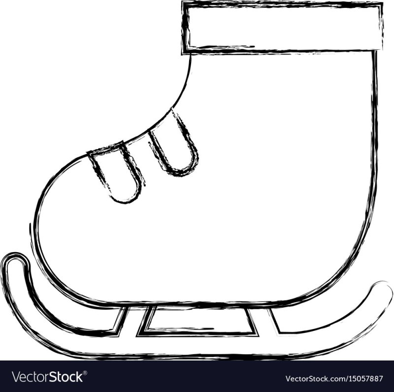 Коньки трафарет для рисования