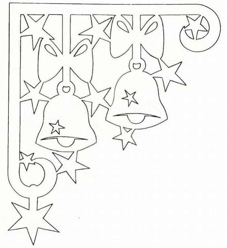 Новогодние трафареты на ок