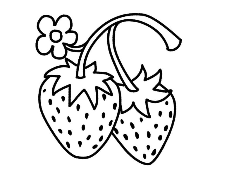 Клубника раскраска