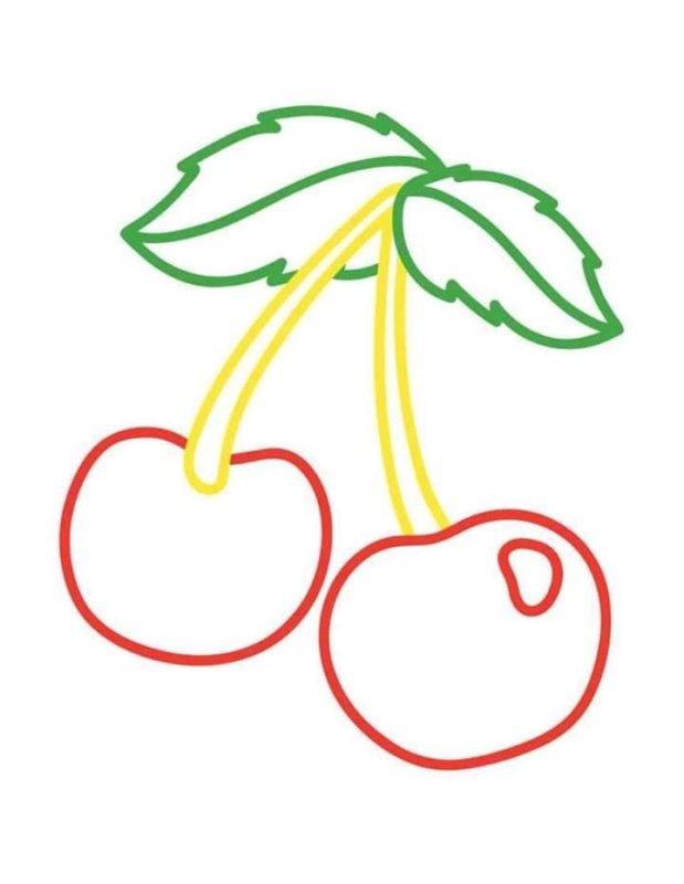 Вишенка раскраска для детей