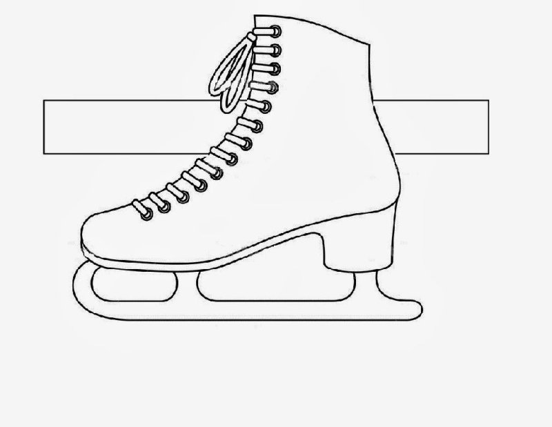 Коньки трафарет для вырезания