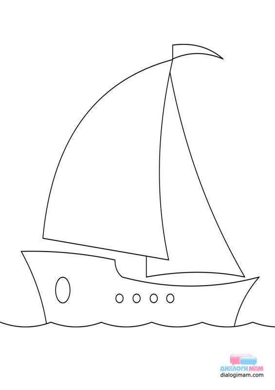 Кораблик рисунок