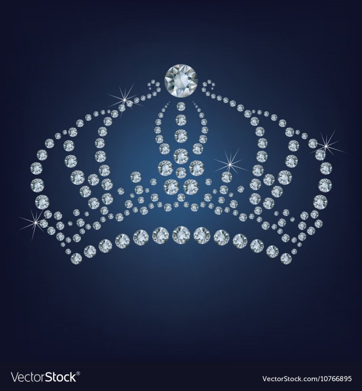 Корона из страз трафарет