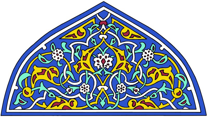 Национальный узор тюбетейки Узбекистана вектор