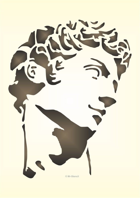 Давид Микеланджело рисунок головы