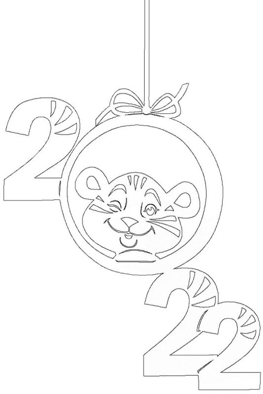 Новогодние трафареты для окон 2022