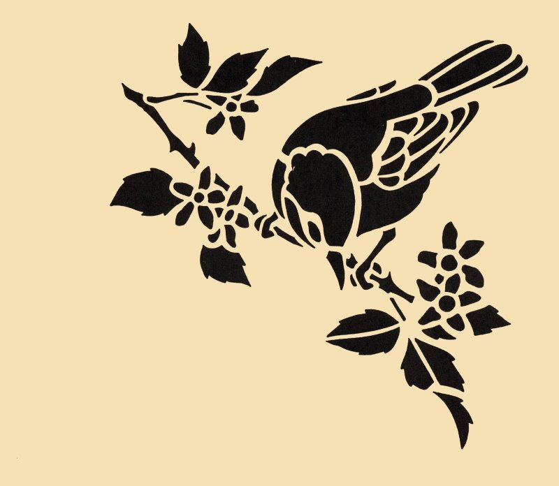 Трафарет птицы