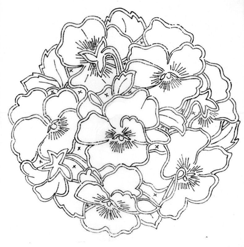 Трафареты цветов для вышивания