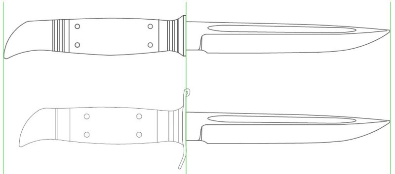 Финка НКВД чертеж