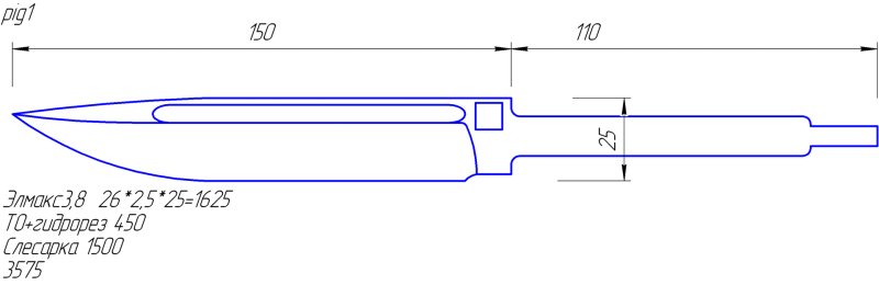 Чертёж финки НКВД 1937