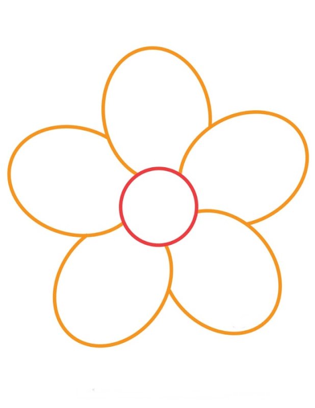 Контур цветов