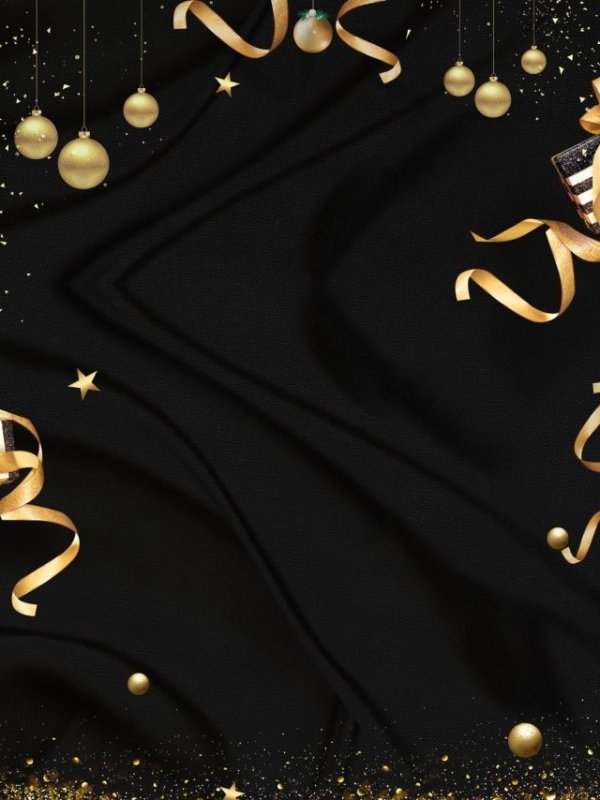 Черный с золотом