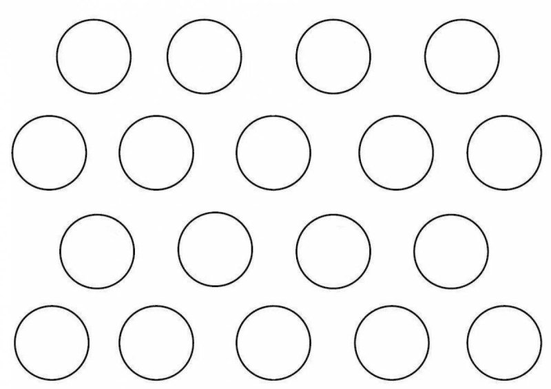 Трафарет для макаронс а4 диаметр 4