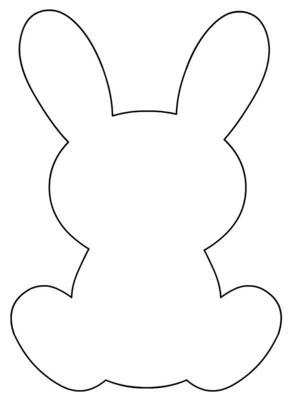 Шаблон зайчика для аппликации