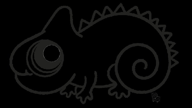 Хамелеон раскраска для детей