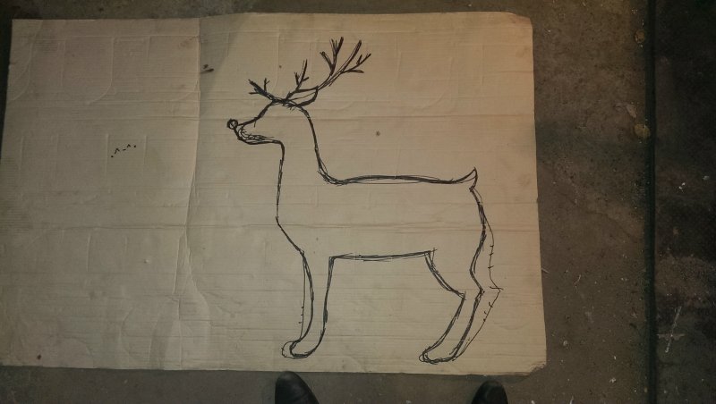 Проволочный каркас оленя