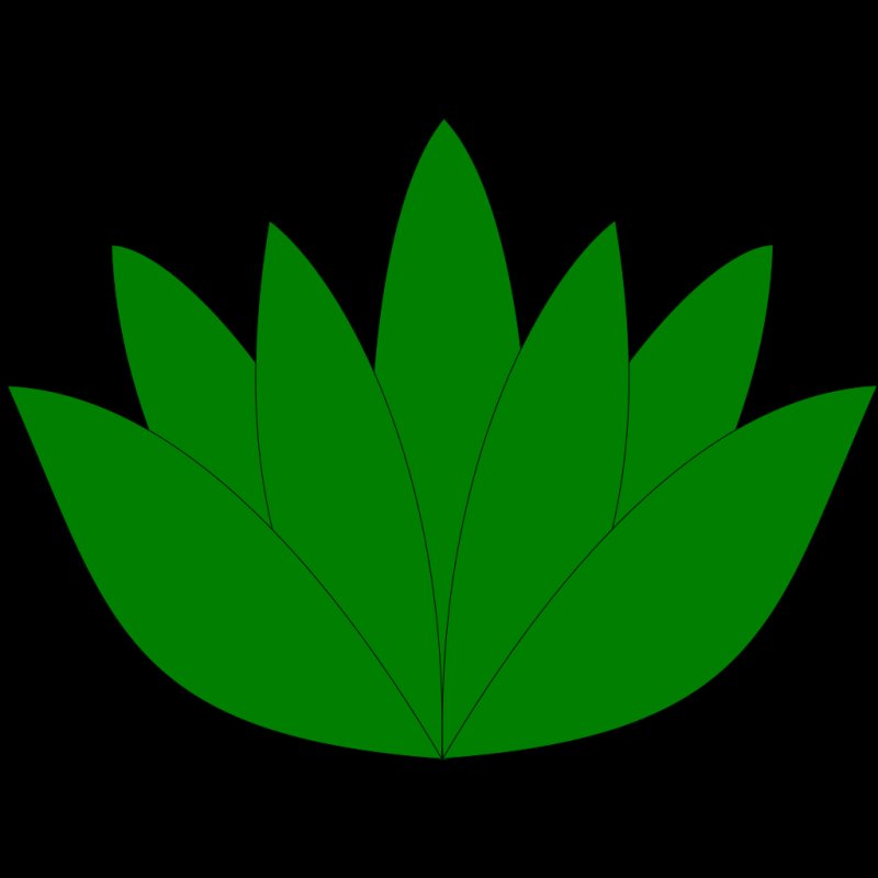 Трафарет листочка для цветка