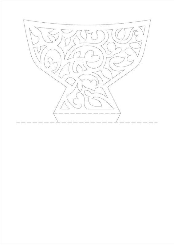 Трафарет вазы для цветов