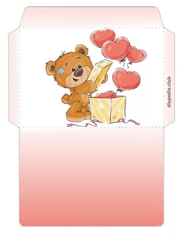 Красивый конверт печать