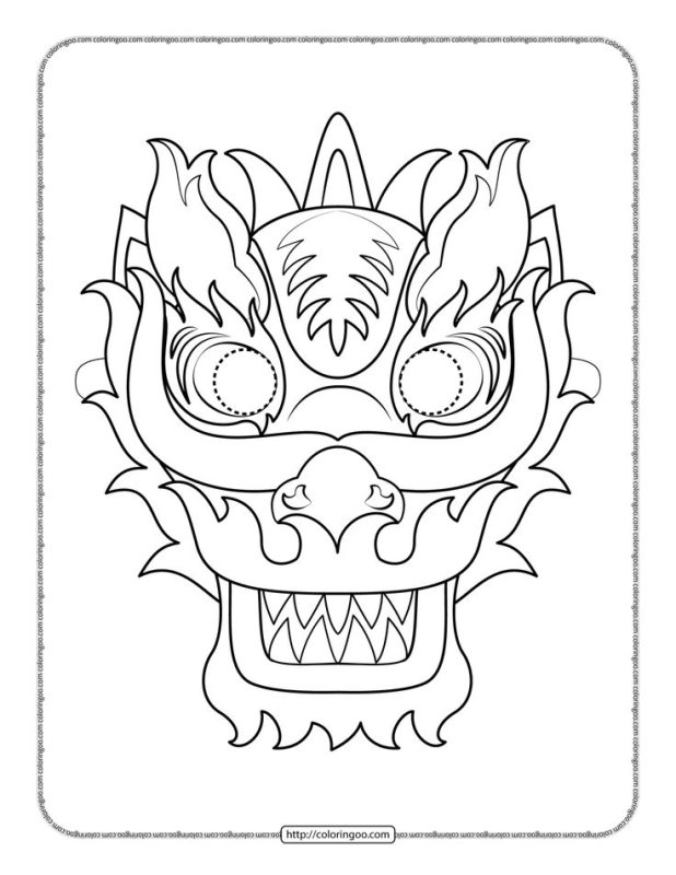 Новогодняя маска дракона