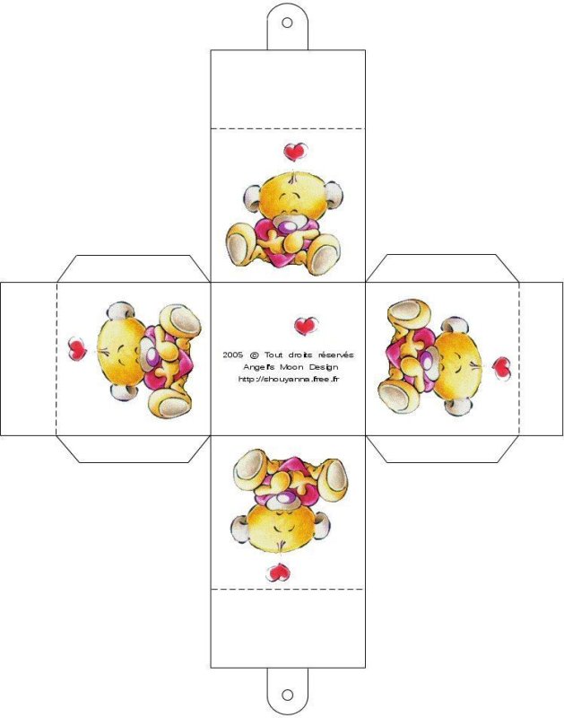 Распечатка коробочки для подарка